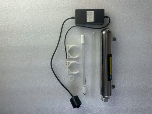12w管道式净水家用自来水处理设备uv灯过流式24v紫外线杀菌器